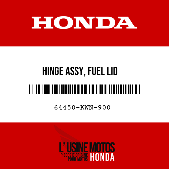 image de 64450-KWN-900 HINGE ASSY, FUEL LID