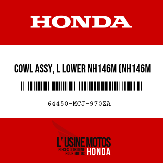 image de 64450-MCJ-970ZA COWL ASSY, L LOWER NH146M (NH146M ACCURATE SILVER METALLIC)