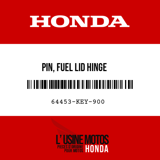 image de 64453-KEY-900 PIN, FUEL LID HINGE