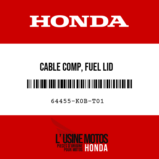 image de 64455-K0B-T01 CABLE COMP, FUEL LID