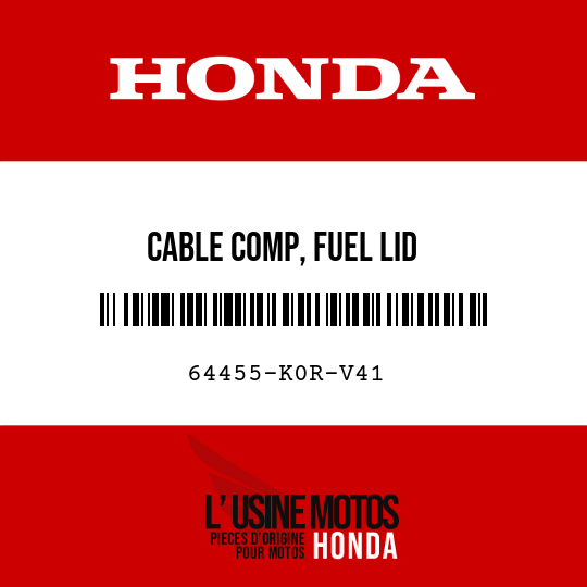 image de 64455-K0R-V41 CABLE COMP, FUEL LID