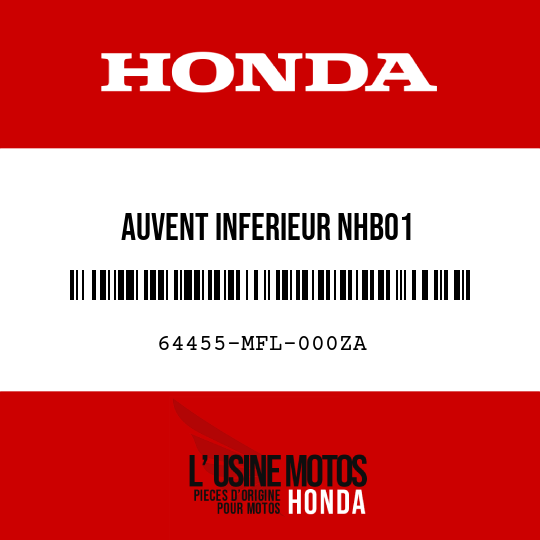 image de 64455-MFL-000ZA AUVENT INFERIEUR NHB01