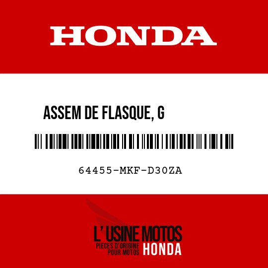 image de 64455-MKF-D30ZA ASSEM DE FLASQUE, G         INFERIEUR (WL) TYPE1