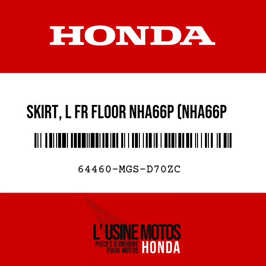 image de 64460-MGS-D70ZC SKIRT, L FR FLOOR NHA66P (NHA66P PEARL SUNBEAM WHITE)