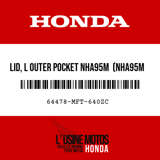 image de 64478-MFT-640ZC LID, L OUTER POCKET NHA95M  (NHA95M SWORD SILVER METALLIC)