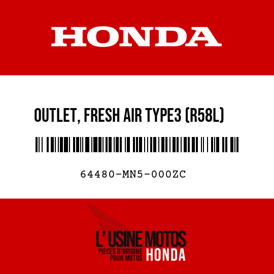 image de 64480-MN5-000ZC OUTLET, FRESH AIR TYPE3 (R58L) (TYPE3 )