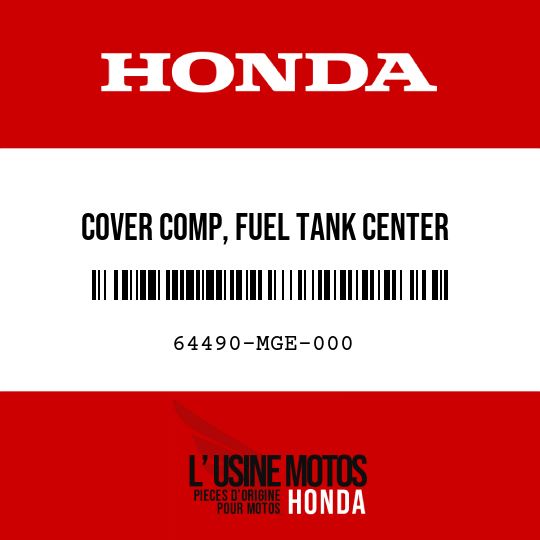 image de 64490-MGE-000 COVER COMP, FUEL TANK CENTER