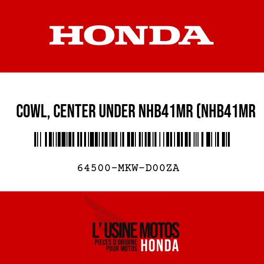 image de 64500-MKW-D00ZA COWL, CENTER UNDER NHB41MR (NHB41MR CROSS SILVER METALLIC-R)