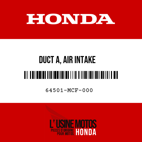 image de 64501-MCF-000 DUCT A, AIR INTAKE