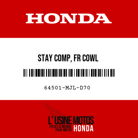 image de 64501-MJL-D70 STAY COMP, FR COWL