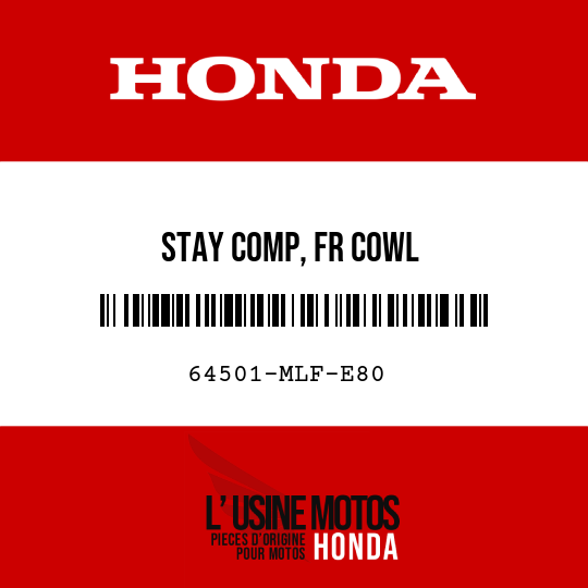 image de 64501-MLF-E80 STAY COMP, FR COWL