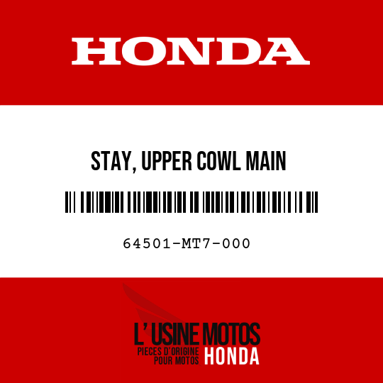 image de 64501-MT7-000 STAY, UPPER COWL MAIN