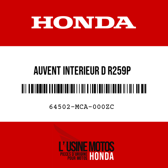 image de 64502-MCA-000ZC AUVENT INTERIEUR D R259P 