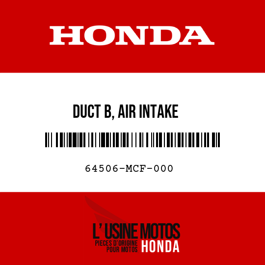 image de 64506-MCF-000 DUCT B, AIR INTAKE
