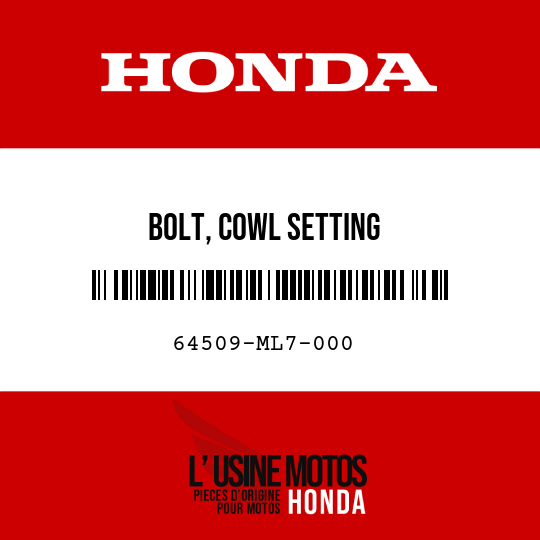 image de 64509-ML7-000 BOLT, COWL SETTING