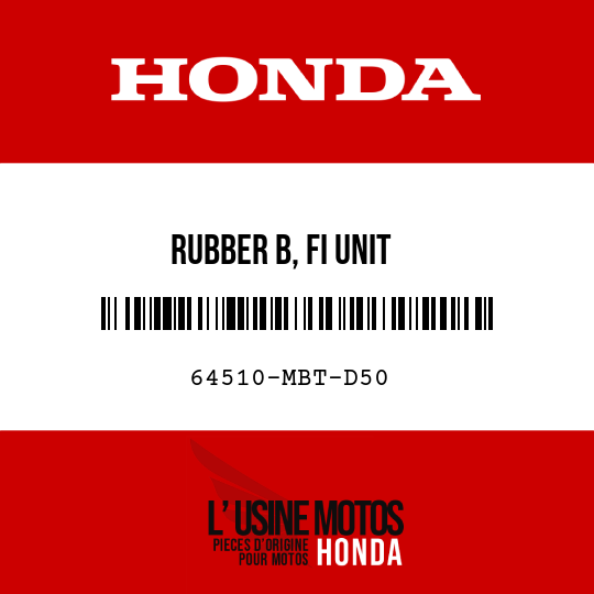 image de 64510-MBT-D50 RUBBER B, FI UNIT