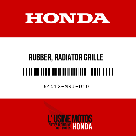 image de 64512-MKJ-D10 RUBBER, RADIATOR GRILLE