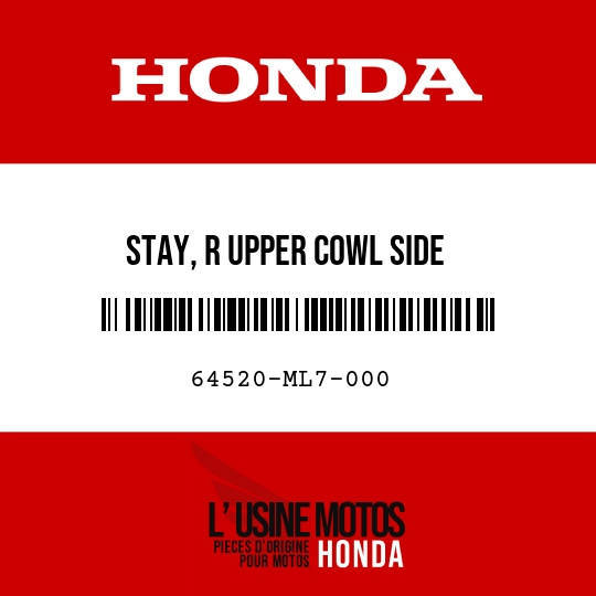 image de 64520-ML7-000 STAY, R UPPER COWL SIDE