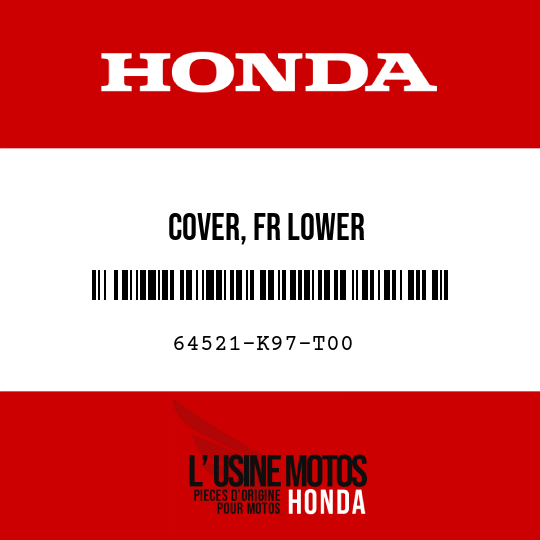 image de 64521-K97-T00 COVER, FR LOWER