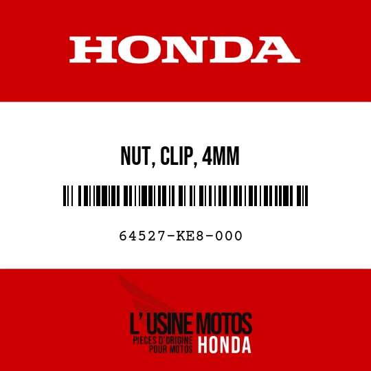 image de 64527-KE8-000 NUT, CLIP, 4MM