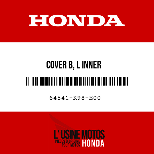 image de 64541-K98-E00 COVER B, L INNER