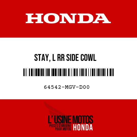 image de 64542-MGV-D00 STAY, L RR SIDE COWL