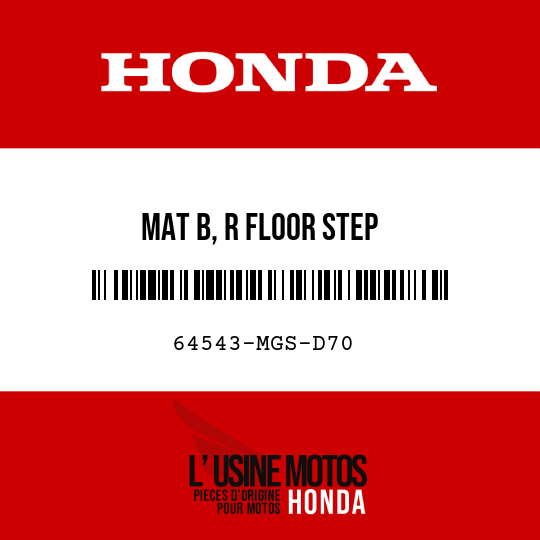 image de 64543-MGS-D70 MAT B, R FLOOR STEP