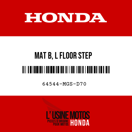 image de 64544-MGS-D70 MAT B, L FLOOR STEP
