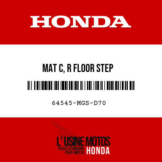 image de 64545-MGS-D70 MAT C, R FLOOR STEP