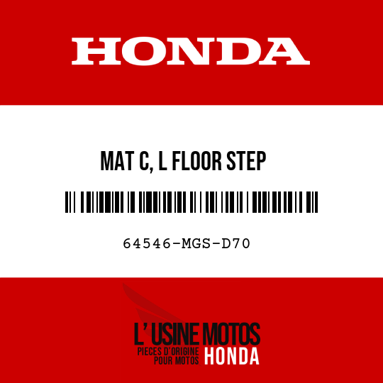 image de 64546-MGS-D70 MAT C, L FLOOR STEP