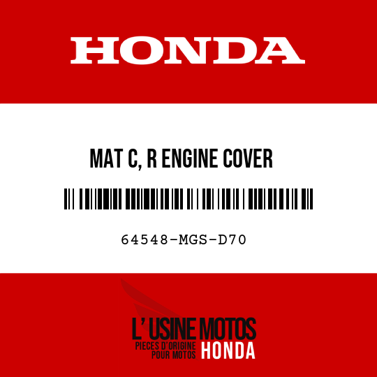 image de 64548-MGS-D70 MAT C, R ENGINE COVER