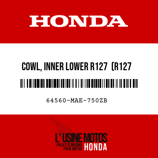 image de 64560-MAE-750ZB COWL, INNER LOWER R127  (R127 SPARKLING RED)