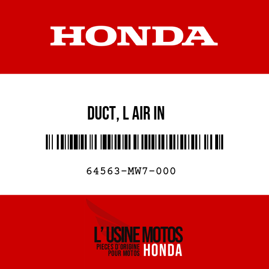 image de 64563-MW7-000 DUCT, L AIR IN