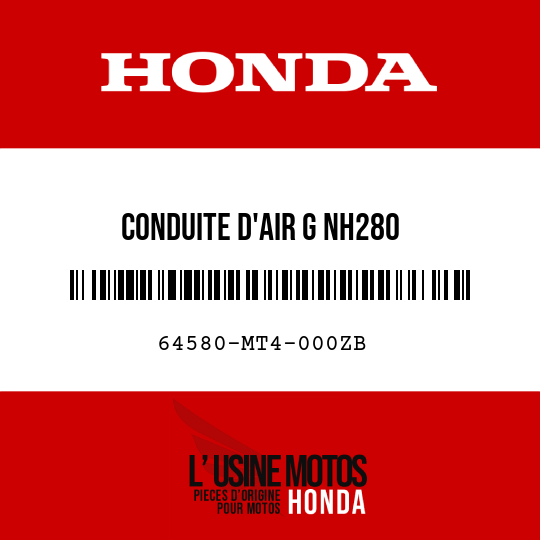image de 64580-MT4-000ZB CONDUITE D'AIR G NH280 