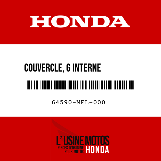 image de 64590-MFL-000 COUVERCLE, G INTERNE         SUPERIEUR