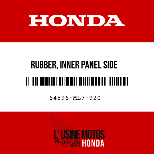 image de 64596-ML7-920 RUBBER, INNER PANEL SIDE