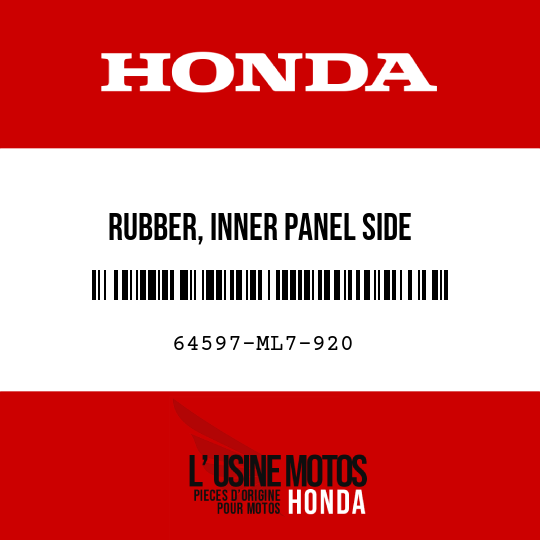image de 64597-ML7-920 RUBBER, INNER PANEL SIDE