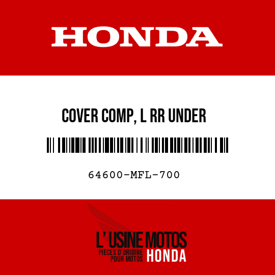 image de 64600-MFL-700 COVER COMP, L RR UNDER