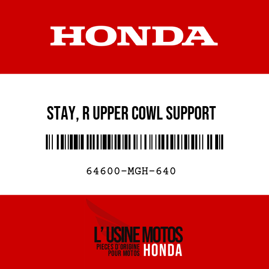 image de 64600-MGH-640 STAY, R UPPER COWL SUPPORT
