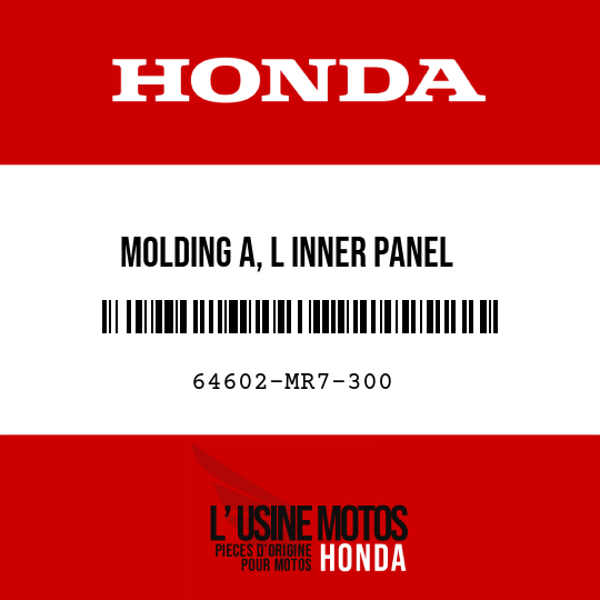 image de 64602-MR7-300 MOLDING A, L INNER PANEL