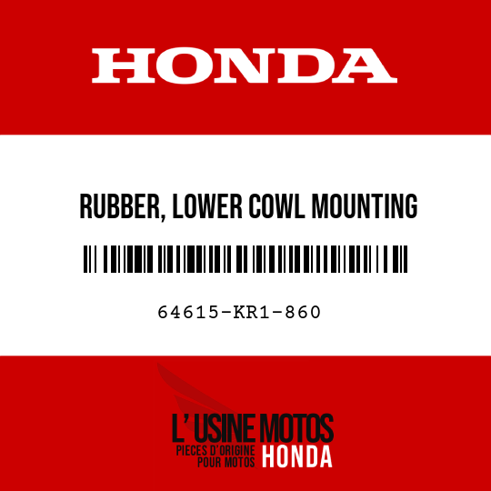 image de 64615-KR1-860 RUBBER, LOWER COWL MOUNTING