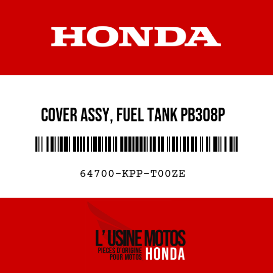 image de 64700-KPP-T00ZE COVER ASSY, FUEL TANK PB308P (PB308P PEARL SPENCER BLUE)