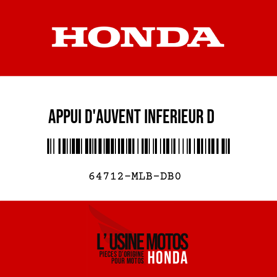 image de 64712-MLB-DB0 APPUI D'AUVENT INFERIEUR D