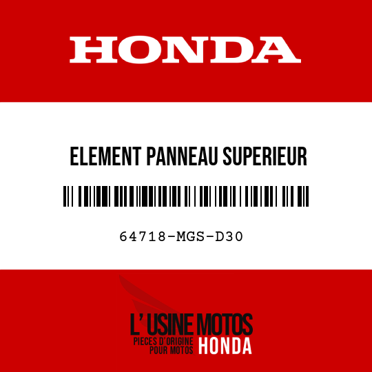 image de 64718-MGS-D30 ELEMENT PANNEAU SUPERIEUR