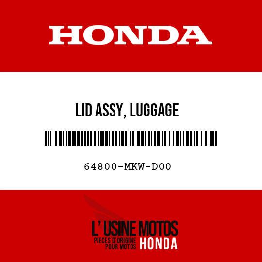 image de 64800-MKW-D00 LID ASSY, LUGGAGE