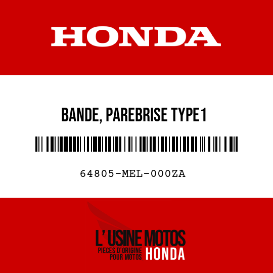 image de 64805-MEL-000ZA BANDE, PAREBRISE TYPE1