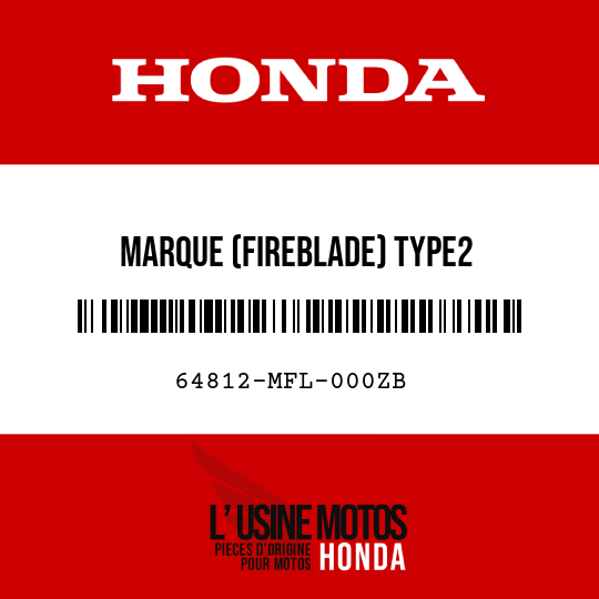 image de 64812-MFL-000ZB MARQUE (FIREBLADE) TYPE2