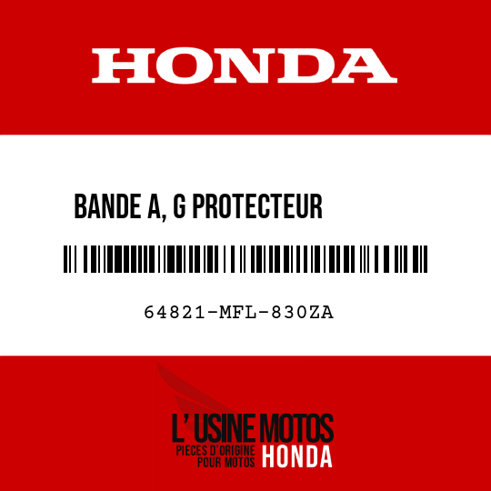 image de 64821-MFL-830ZA BANDE A, G PROTECTEUR        SUPERIEUR TYPE1