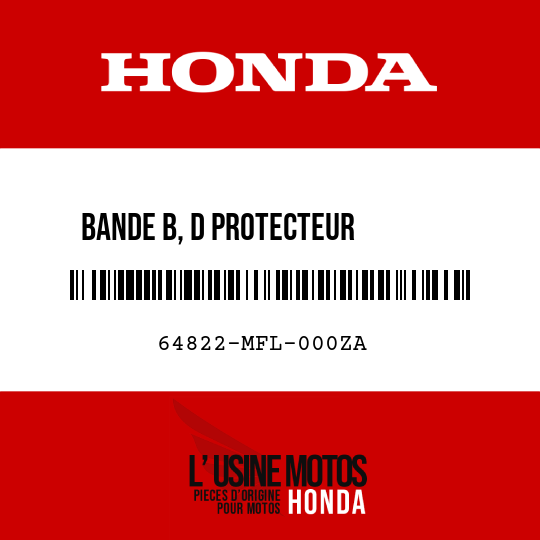 image de 64822-MFL-000ZA BANDE B, D PROTECTEUR        SUPERIEUR TYPE1