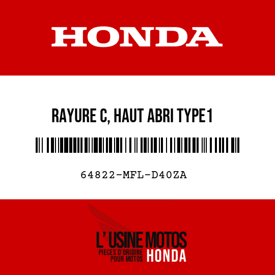 image de 64822-MFL-D40ZA RAYURE C, HAUT ABRI TYPE1